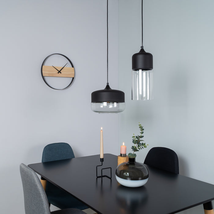 QUVIO Hanglamp glas zwart - QUV5101L-BLACK