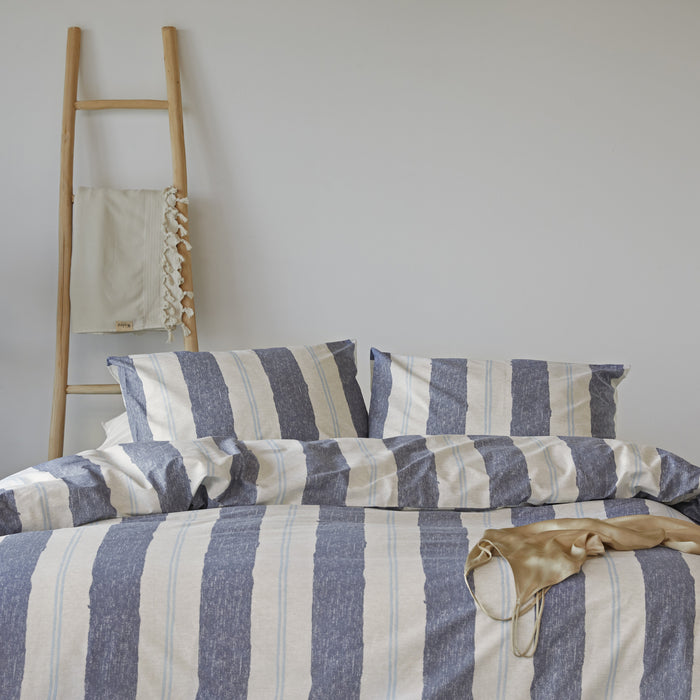 Walra Remade Nautic Stripes Dekbedovertrek 200 x 220/240 cm - Donkerblauw