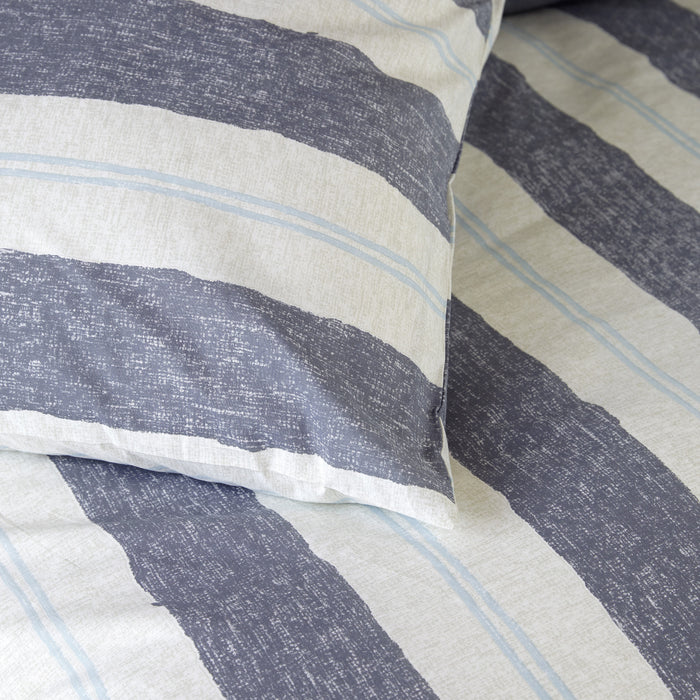 Walra Remade Nautic Stripes Dekbedovertrek 200 x 220/240 cm - Donkerblauw