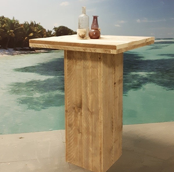 Wood4you - Bartafel - kolompoot Steigerhout 90x9090cm