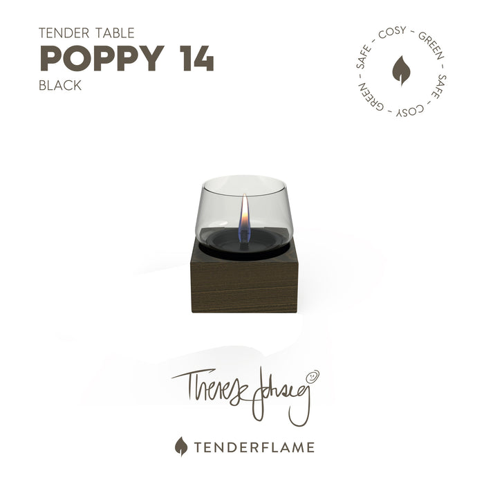 TenderFlame Poppy 14 Kandelaar - Oak Black