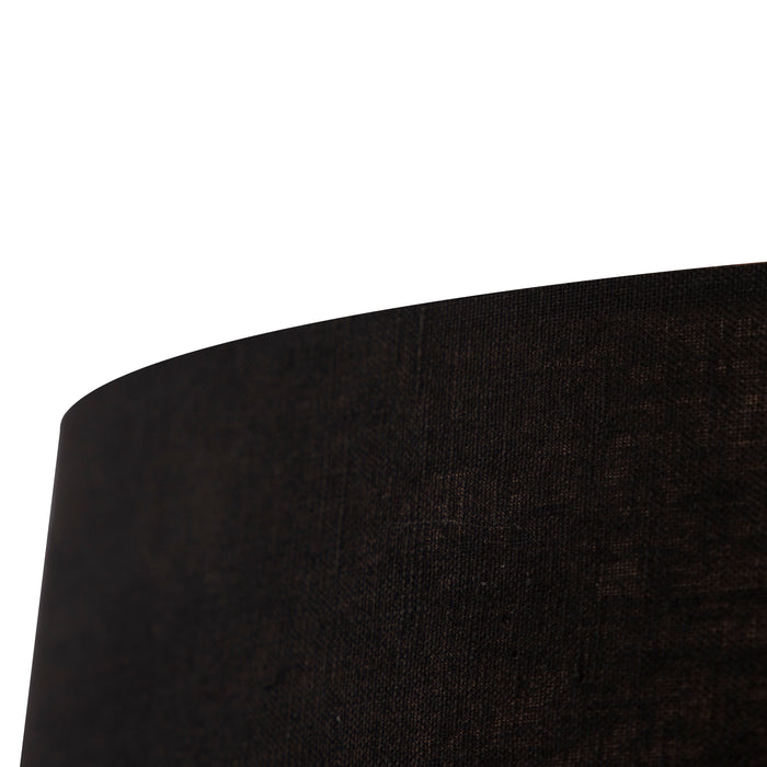 QAZQA Moderne plafondlamp wit met zwarte kap 35 cm - Combi