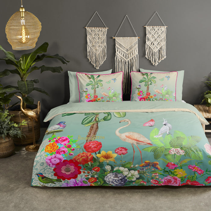 Happiness Botanica Dekbedovertrek 140 x 220 cm - Groen
