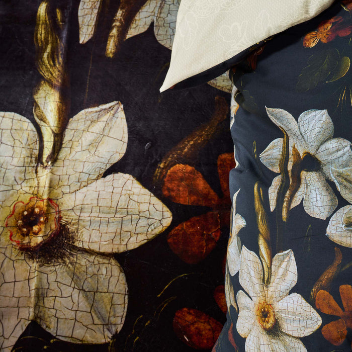 Essenza Daffodils Reunited Dekbedovertrek 200 x 220 cm - Zwart