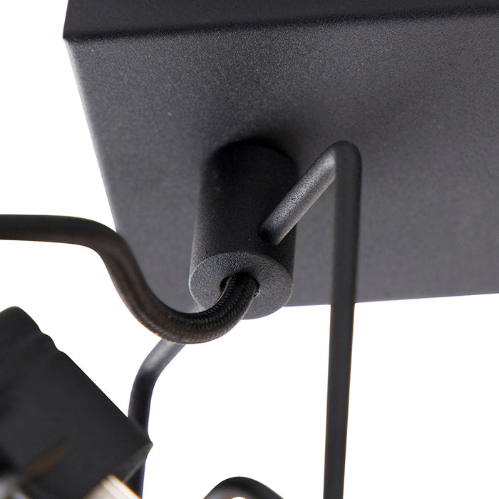 QAZQA Industriële spot zwart 3-lichts - Suplux