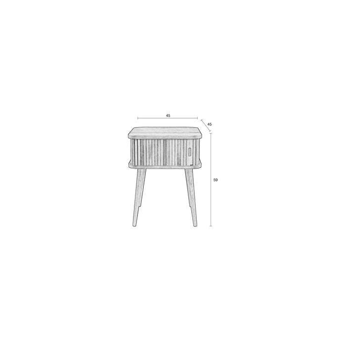 Zuiver Barbier Bijzettafel - Eiken