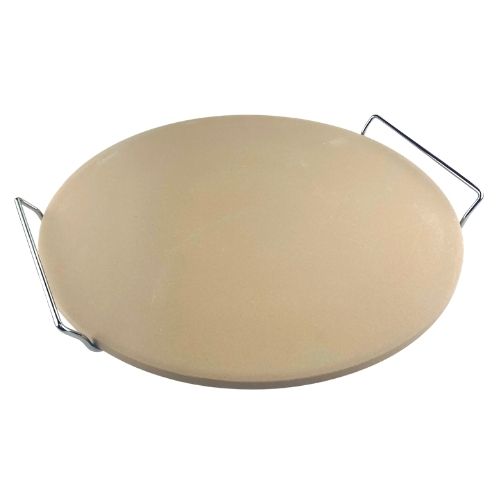 Excellent Houseware Pizzasteen met Metalen Houder 33 cm