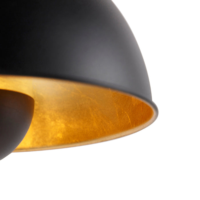 QAZQA Retro tafellamp mushroom zwart met goud - Magnax