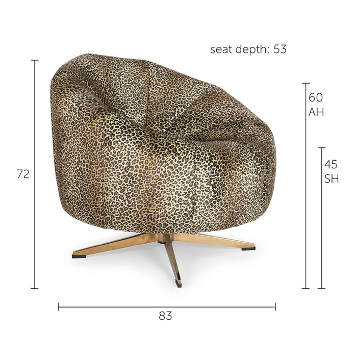 Bold Monkey Where The Sun Doesn't Shine loungestoel panter - Multi colour