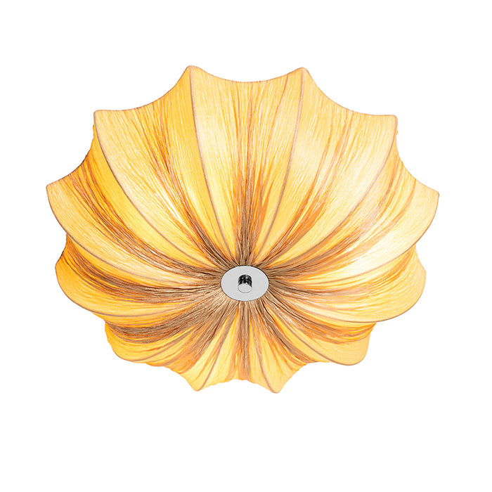 QAZQA Japandi plafondlamp beige 52cm 3-lichts - Plu