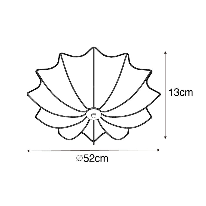 QAZQA Japandi plafondlamp beige 52cm 3-lichts - Plu