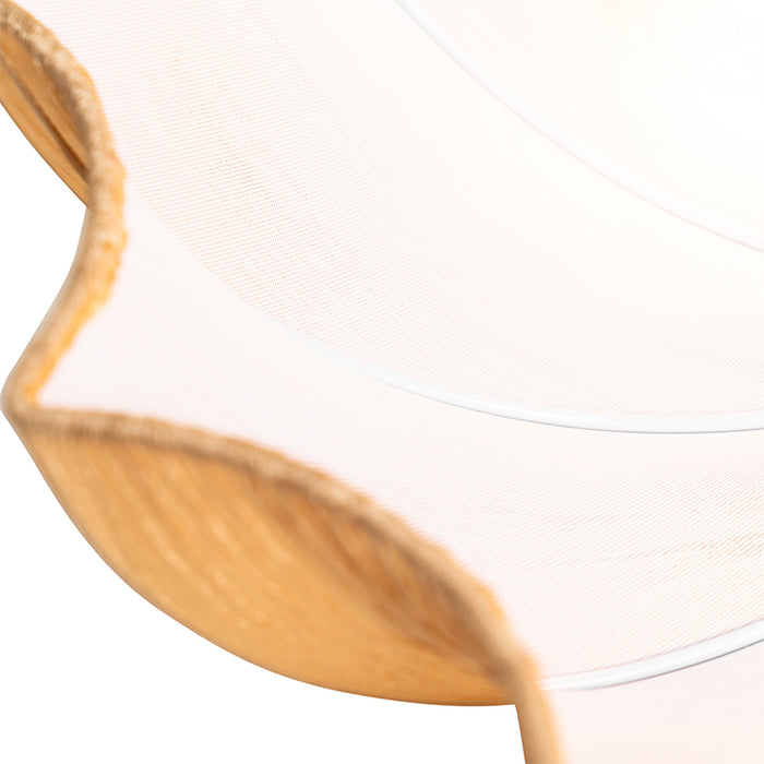 QAZQA Japandi plafondlamp beige 52cm 3-lichts - Plu