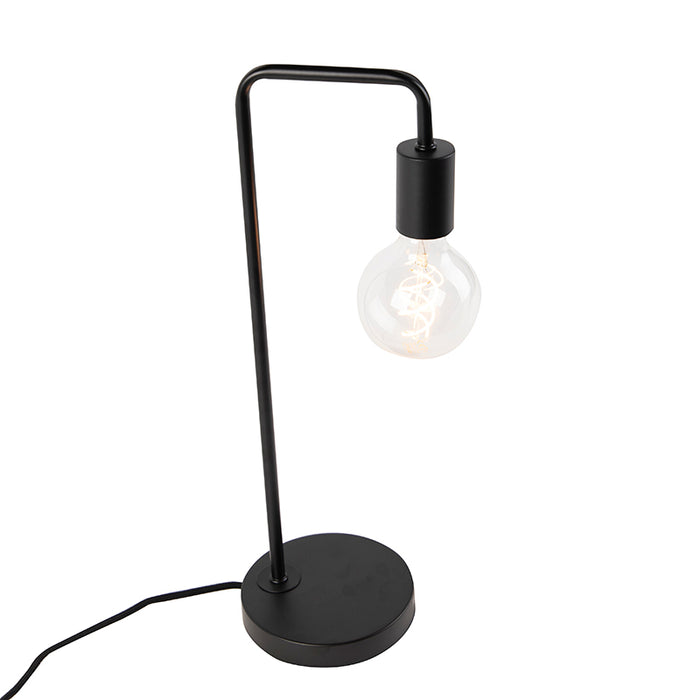 QAZQA Moderne zwarte tafellamp - Facil