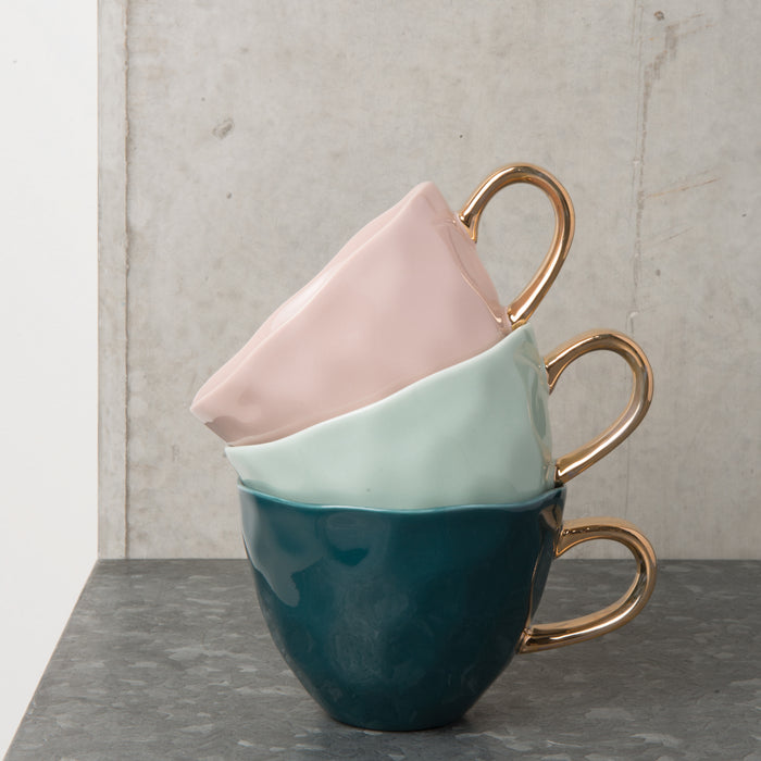 Urban Nature Culture Good Morning Cappuccino / Theekop - Blue Green - 4 st.