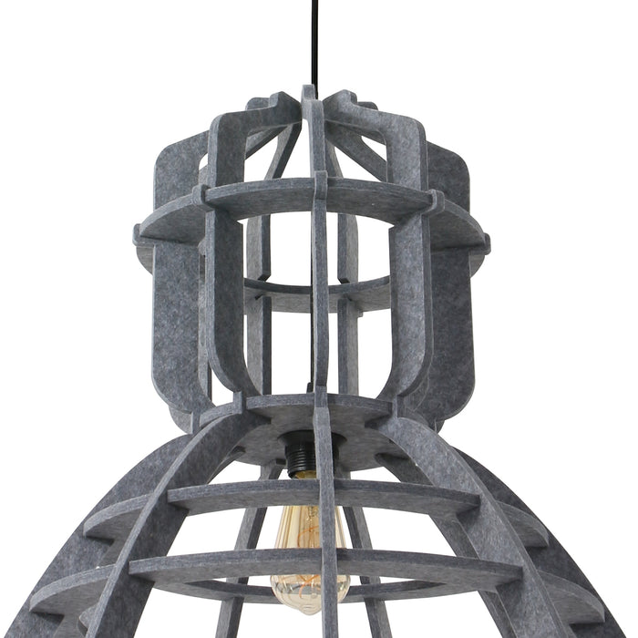 Het Lichtlab Hanglamp no.19 xl industrielamp PET donker grijs vilt
