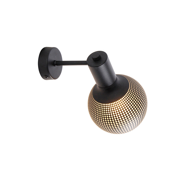 QAZQA LED Wandlamp facil - Zwart - Design - H 8.5cm