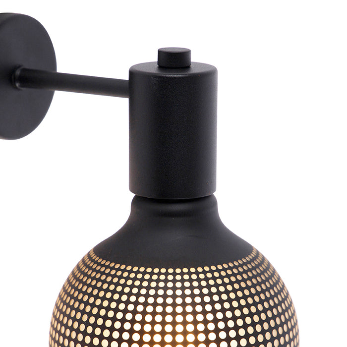 QAZQA LED Wandlamp facil - Zwart - Design - H 8.5cm