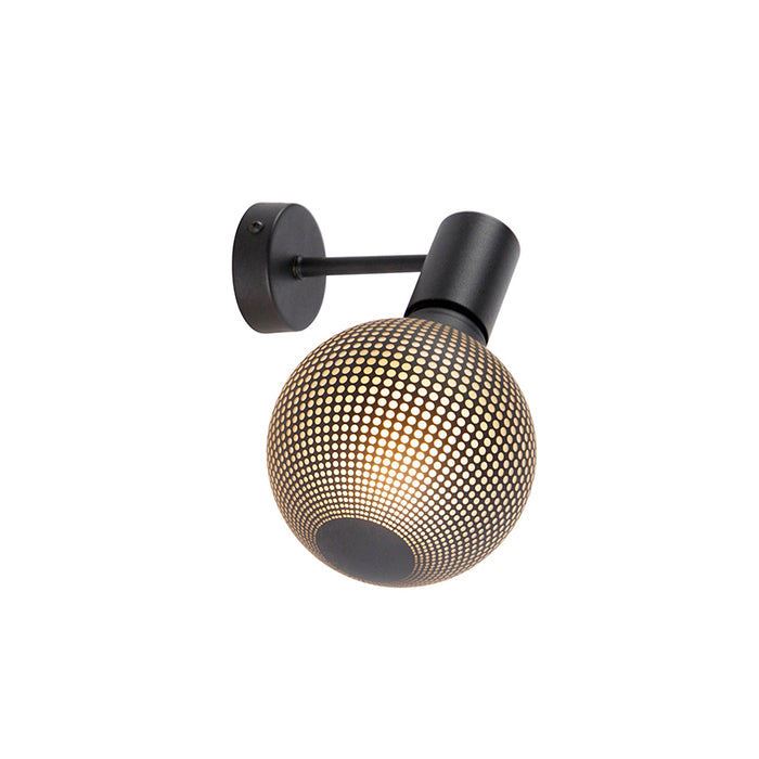 QAZQA LED Wandlamp facil - Zwart - Design - H 8.5cm