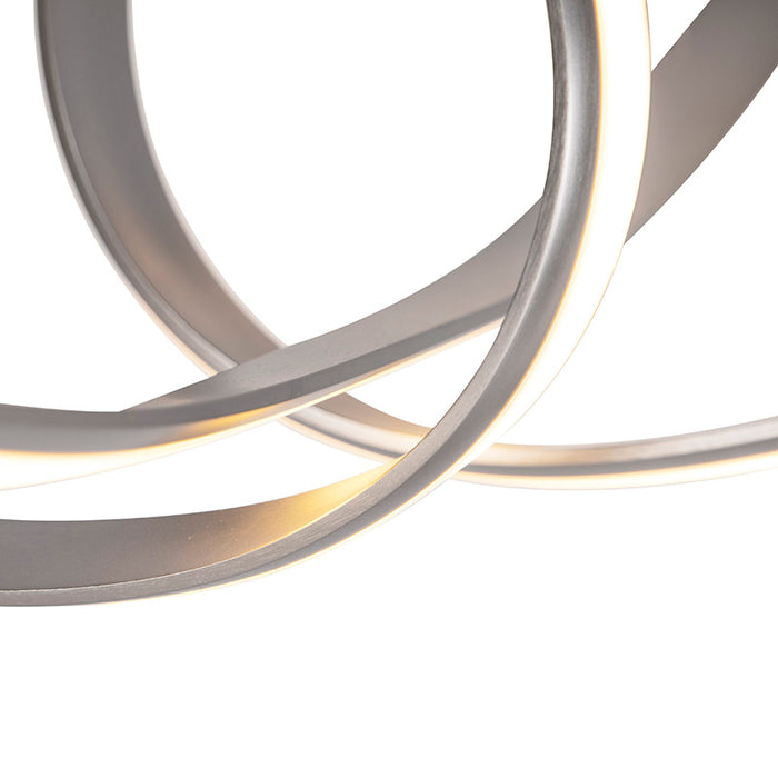 QAZQA Design hanglamp staal dimbaar incl. LED - Viola Due