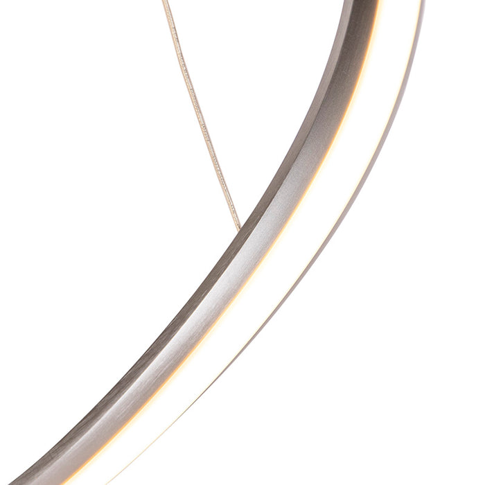 QAZQA Design hanglamp staal dimbaar incl. LED - Viola Due