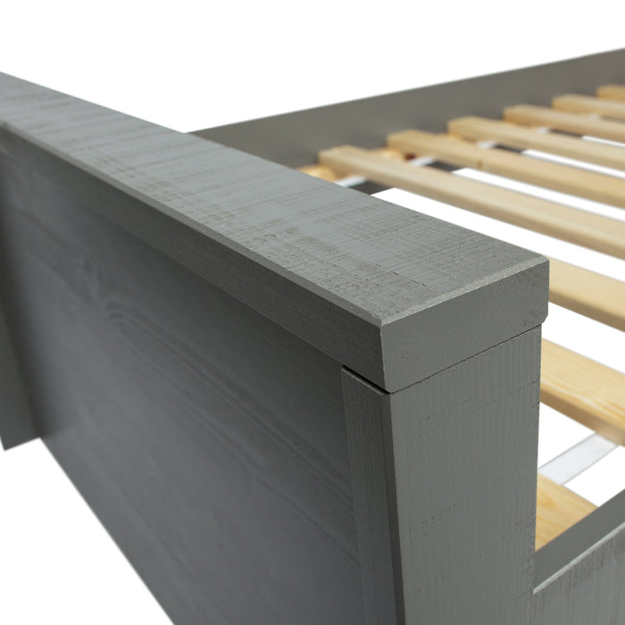 WOOOD Morris Bed Incl. Bedlade|Lattenrol - Grenen - Leem - 90x200