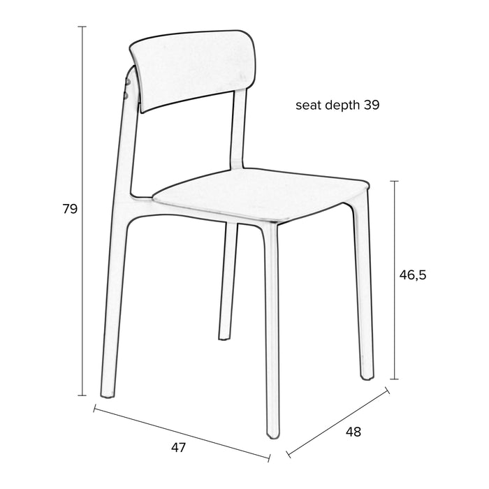 by fonQ basic Soren Eetkamerstoel - Zwart