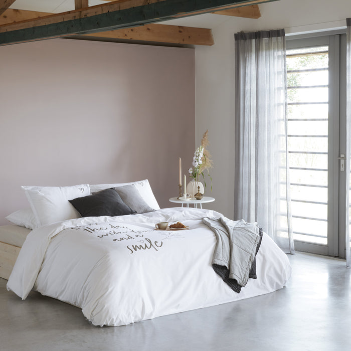 Walra Smile with Love Dekbedovertrek 200 x 220/240 cm - Wit