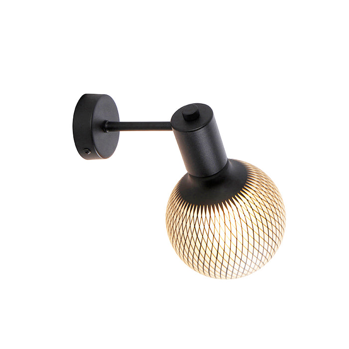 QAZQA LED Wandlamp facil - Zwart - Design - D 13cm