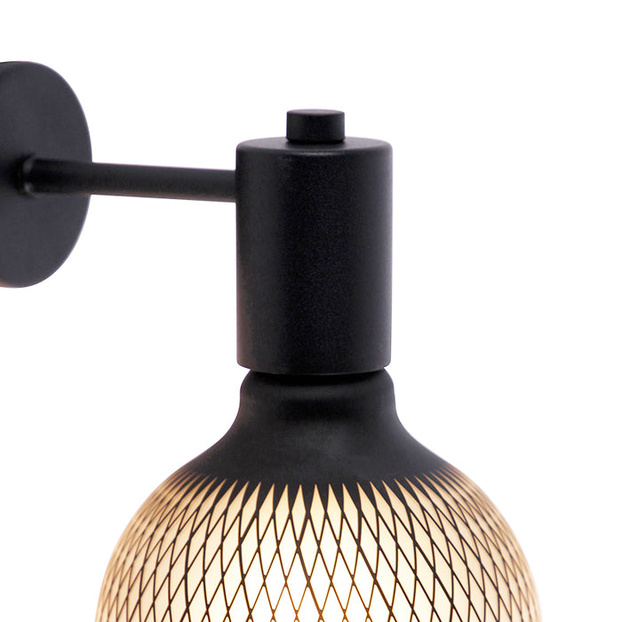 QAZQA LED Wandlamp facil - Zwart - Design - D 13cm