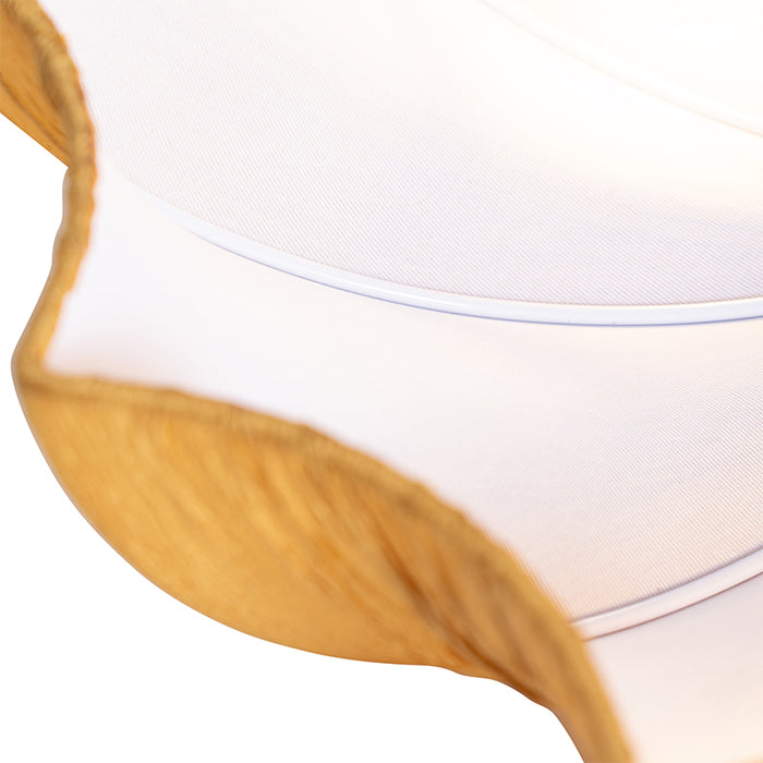 QAZQA Japandi plafondlamp goud zijden 52cm 3-lichts - Plu