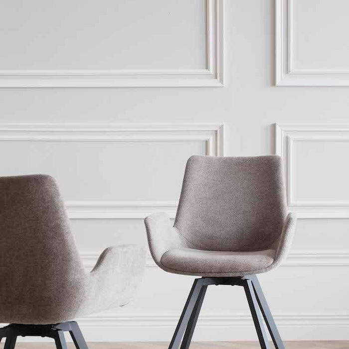 Rowico Norwell Draaibare Eetkamerstoel - Set Van 2 - Beige Stof