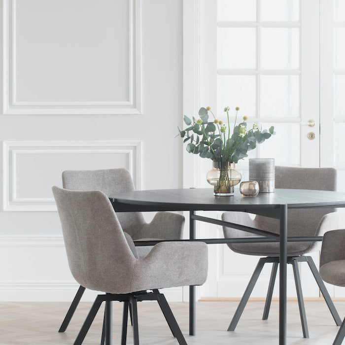 Rowico Norwell Draaibare Eetkamerstoel - Set Van 2 - Beige Stof