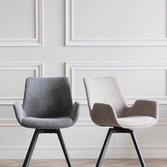 Rowico Norwell Draaibare Eetkamerstoel - Set Van 2 - Beige Stof