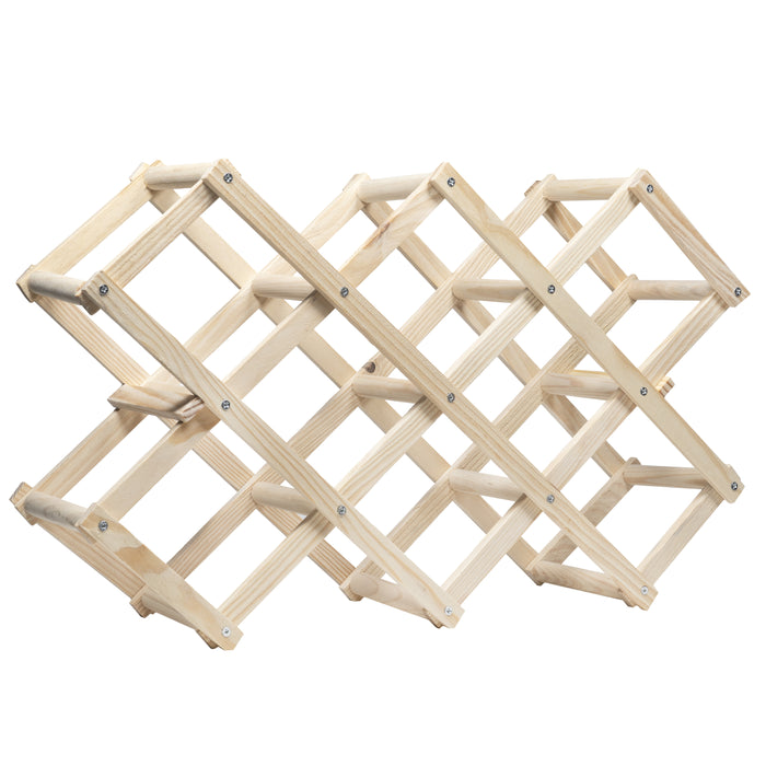 QUVIO Houten wijnrek voor 10 flessen