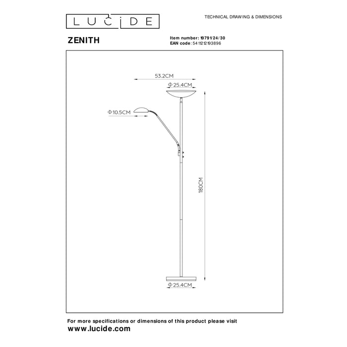 Lucide ZENITH Leeslamp - Zwart