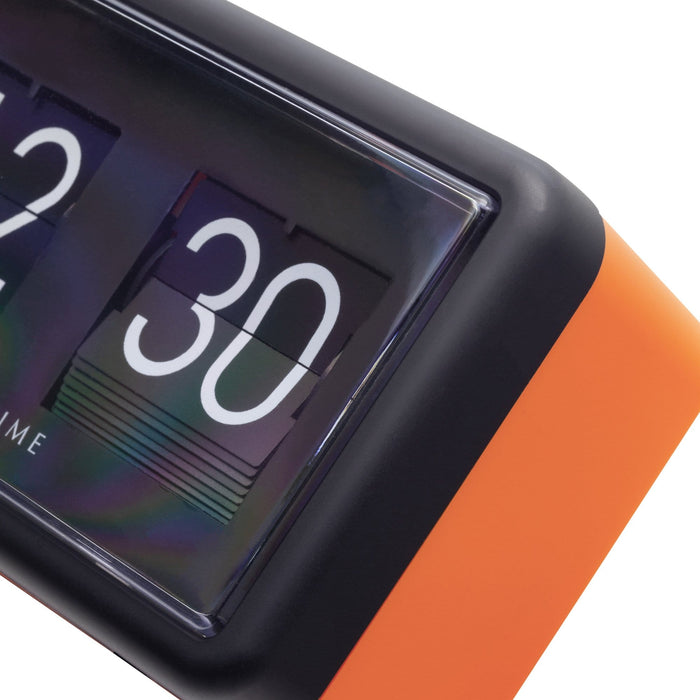 NeXtime - NeXtime - Flip Klok - Tafel of Wandklok -Oranje|Zwart