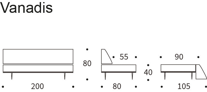Innovation Vanadis Slaapbank Grijs