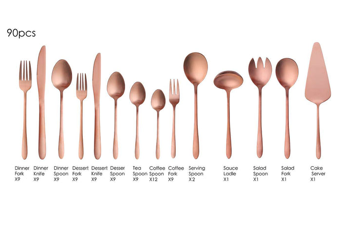Buccan - Bestekset - London - 90 delig - Roségoud