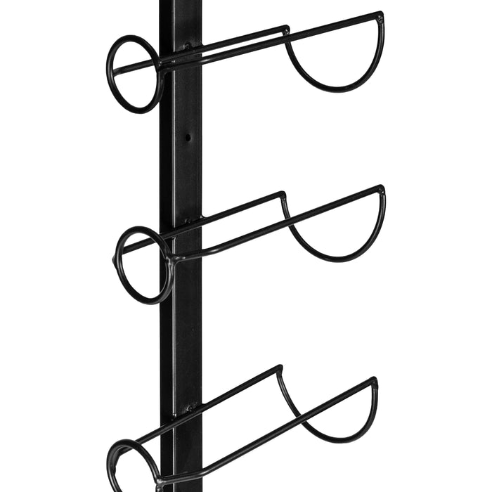 QUVIO Verticale wijnrek staal voor 6 flessen - Zwart