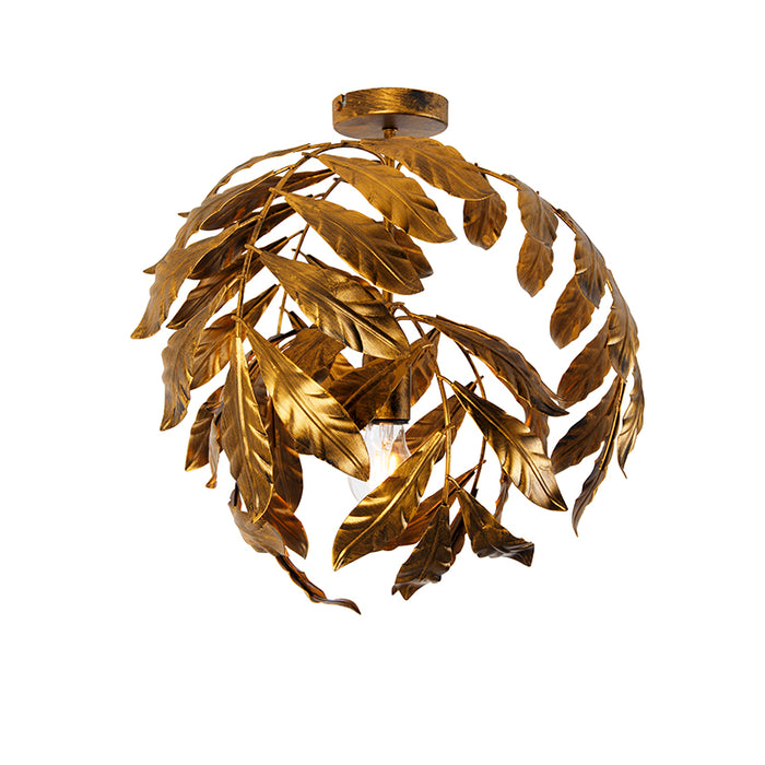 QAZQA Vintage plafondlamp antiek goud 45 cm - Linden