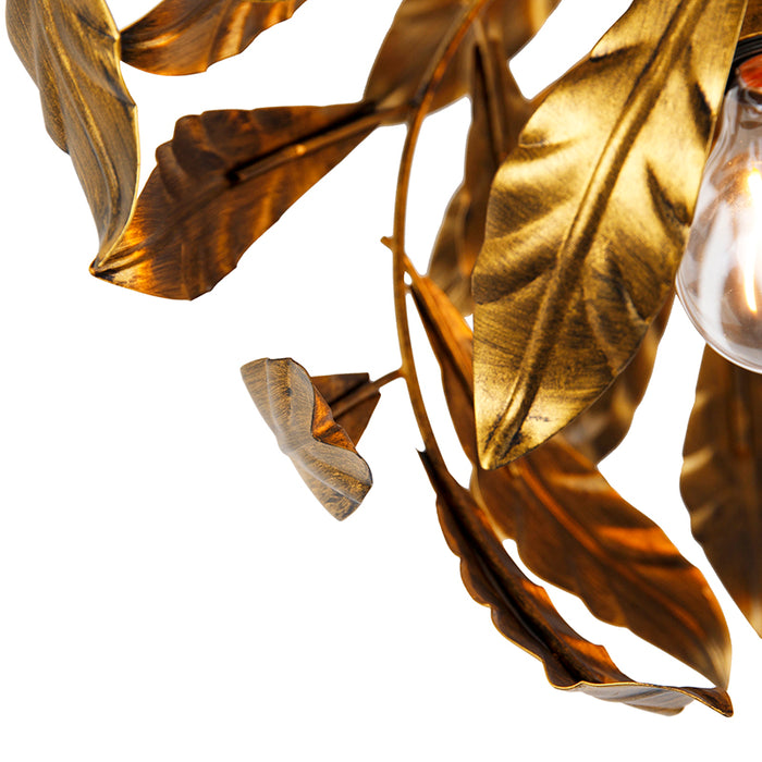 QAZQA Vintage plafondlamp antiek goud 45 cm - Linden