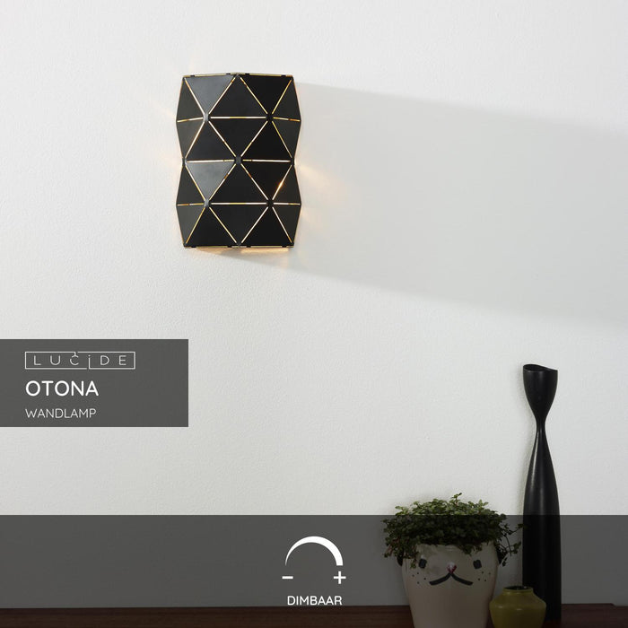 Lucide OTONA Wandlamp - Zwart