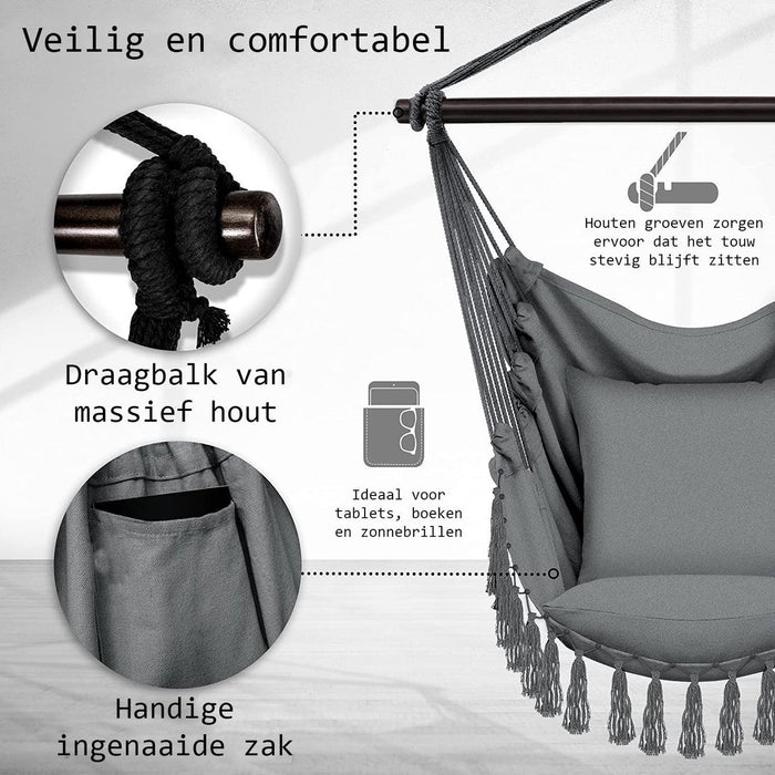 Sens Design Hangstoel - voor binnen en buiten - grijs