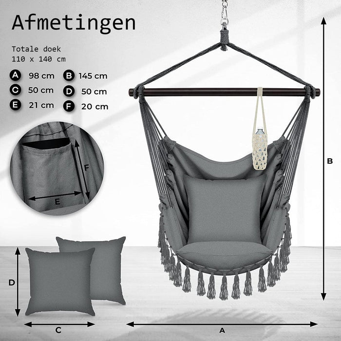 Sens Design Hangstoel - voor binnen en buiten - grijs