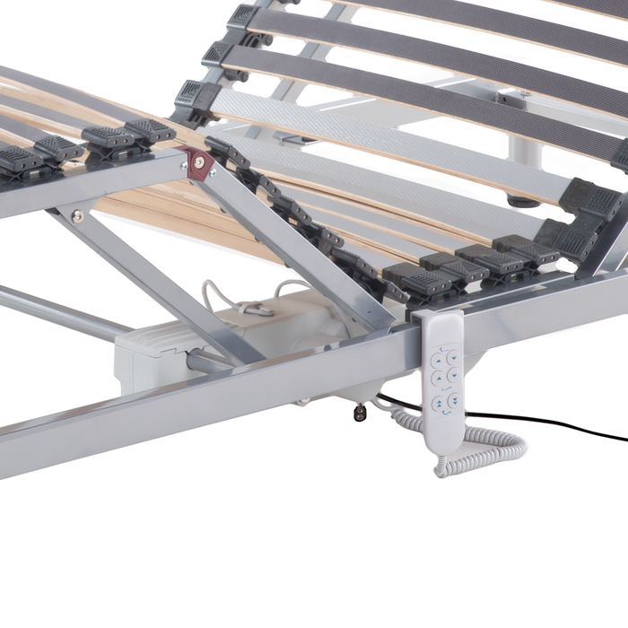 Beliani-COMFORT-Elektrische lattenbodem-Zilver-180 x 200 cm-Staal