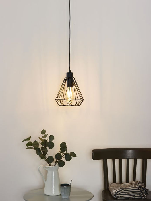 Lucide KYARA Hanglamp 1xE27 - Zwart