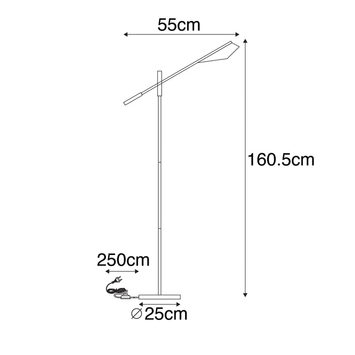 QAZQA Design vloerlamp zwart met goud - Sinem