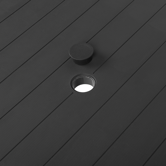 Beliani-FOSSANO -Tuintafel-Grijs-80 x 80 cm-Synthetisch materiaal