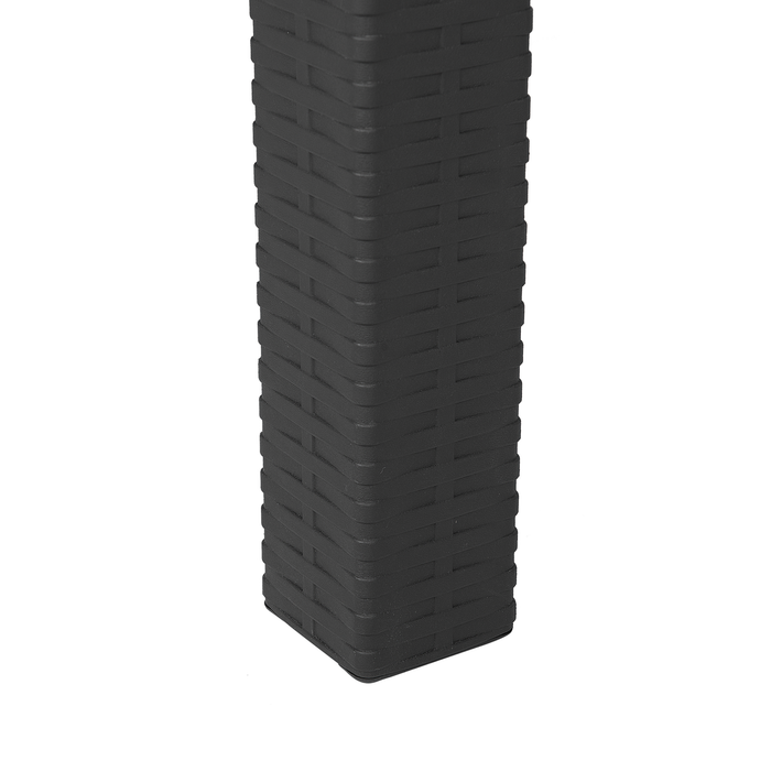 Beliani-FOSSANO -Tuintafel-Grijs-80 x 80 cm-Synthetisch materiaal