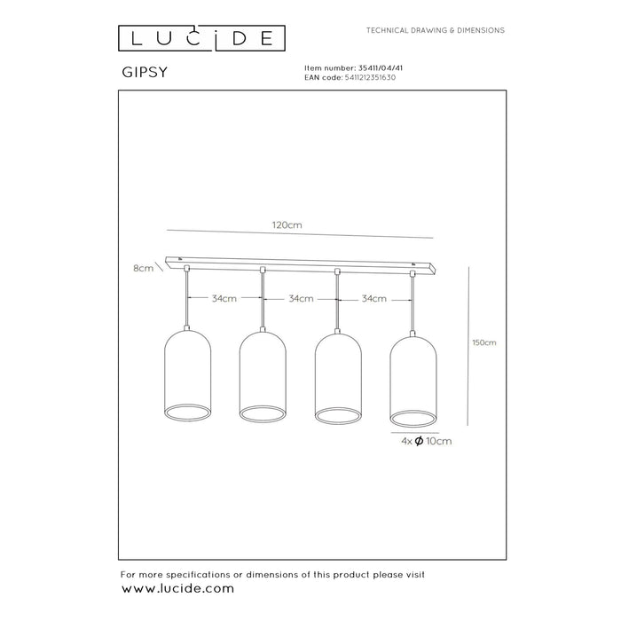 Lucide GIPSY Hanglamp - Taupe